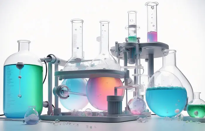Laboratory Chemical Bottle 3D Design Artwork Illustration image